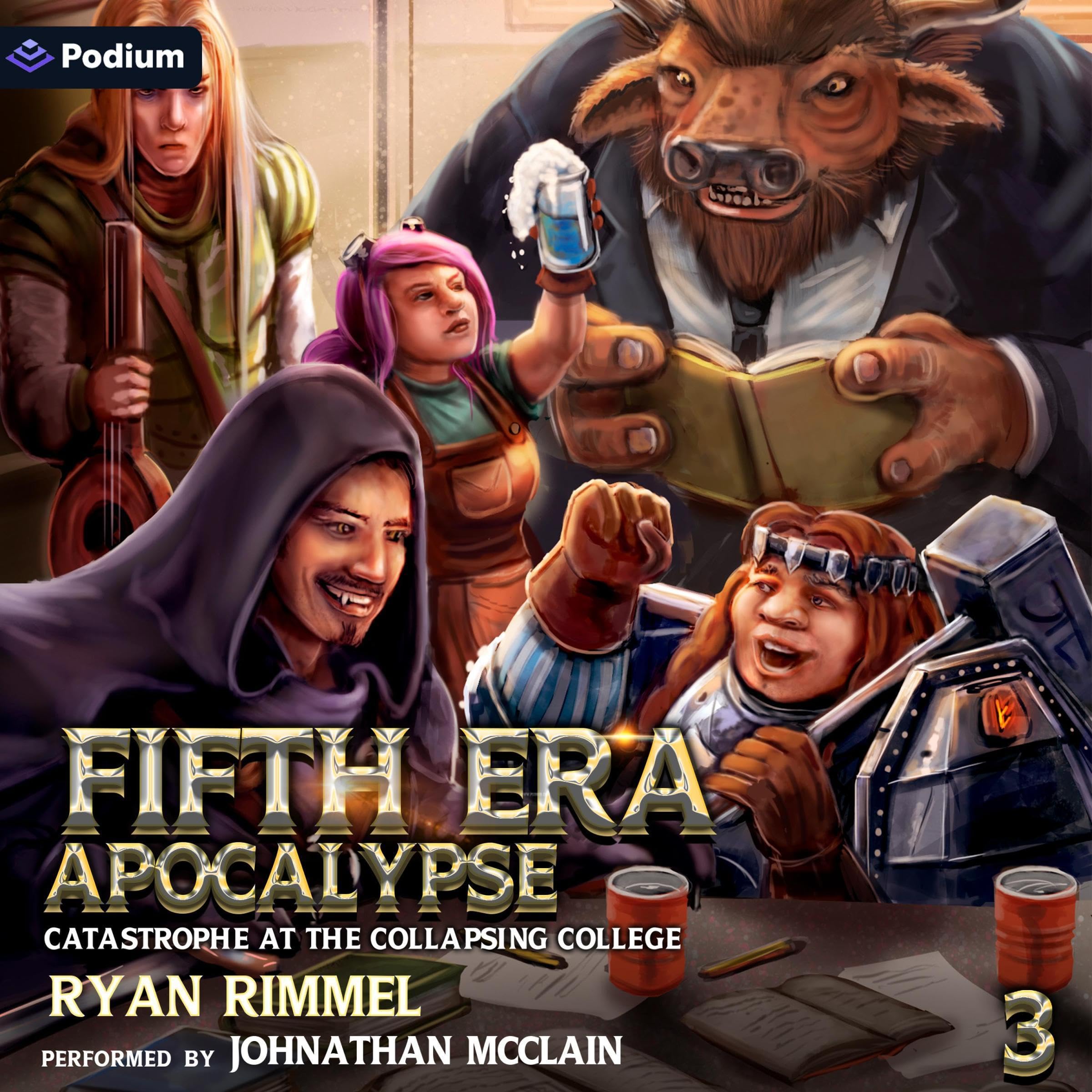 Catastrophe at the Collapsing College: A LitRPG Adventure: Fifth Era Apocalypse, Book 3
